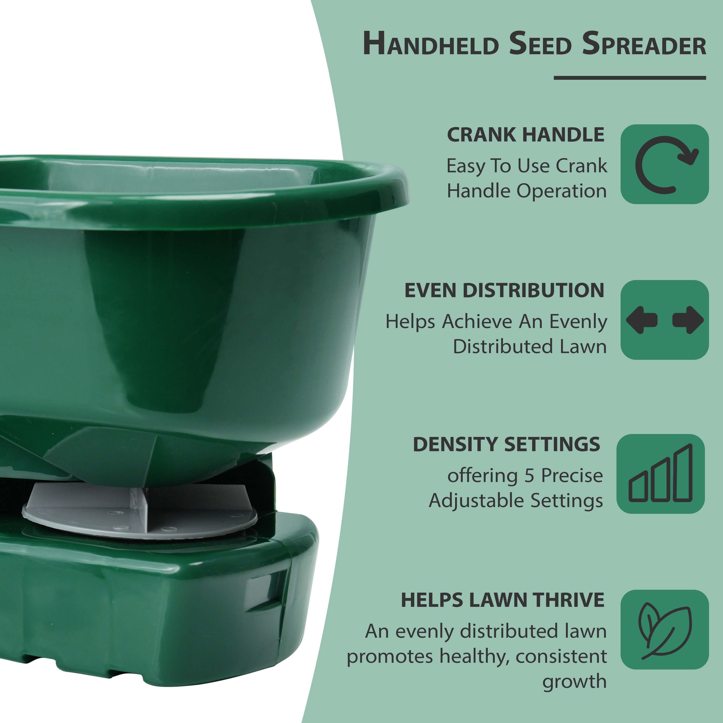 Lawn Spreader with 3 L, Hand Rotary Litre Adjustable Grass Seed - product gallery image 12