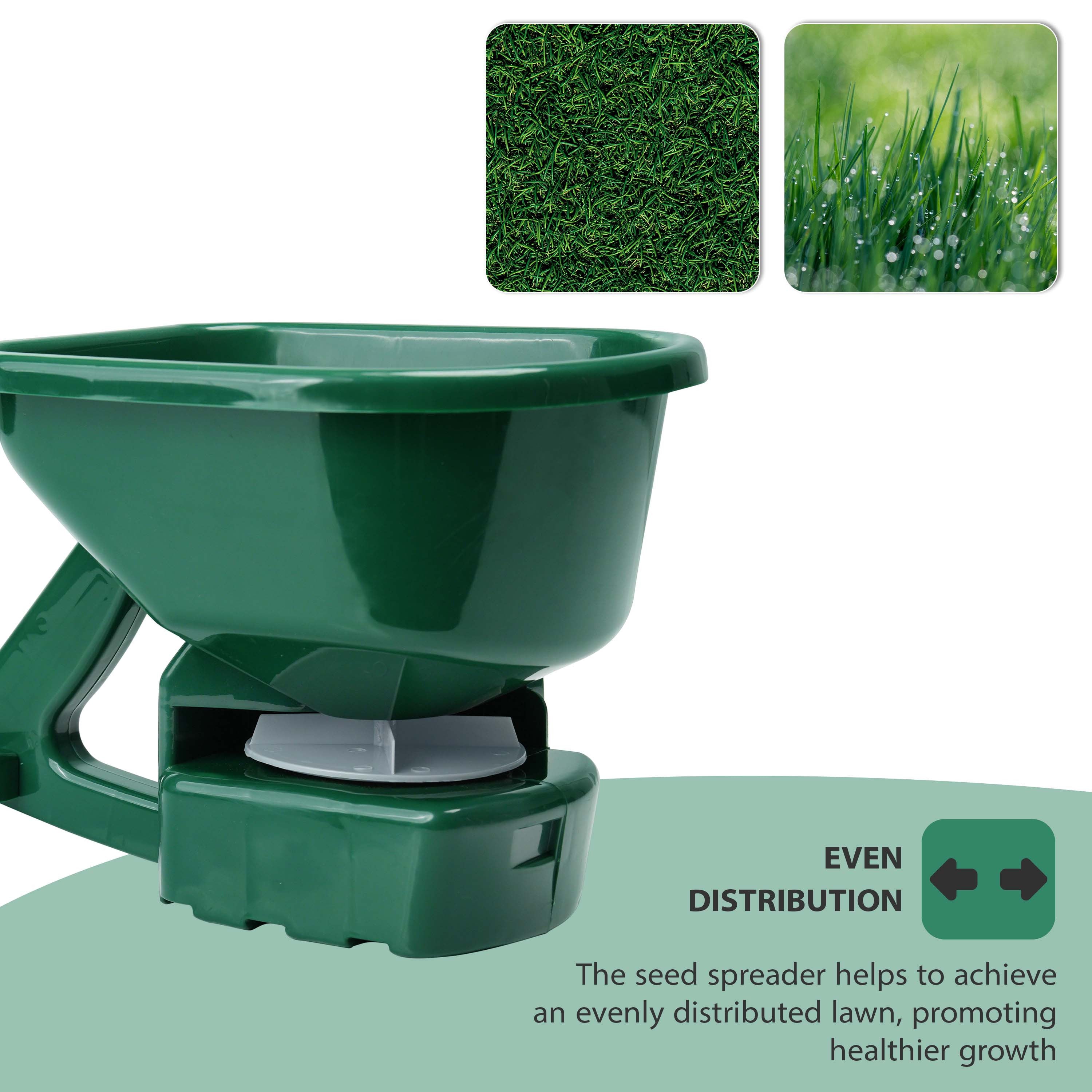 Lawn Spreader with 3 L, Hand Rotary Litre Adjustable Grass Seed - product gallery image 13