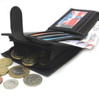 Leather Wallet with Lockable, Metal, 7 Card, RFID Blocking Mens Genuine Buono Pelle - product gallery image 7
