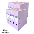 Lever Arch File with 10 Pack, A4 Files Colourful Binder Folders Office - Lilac option