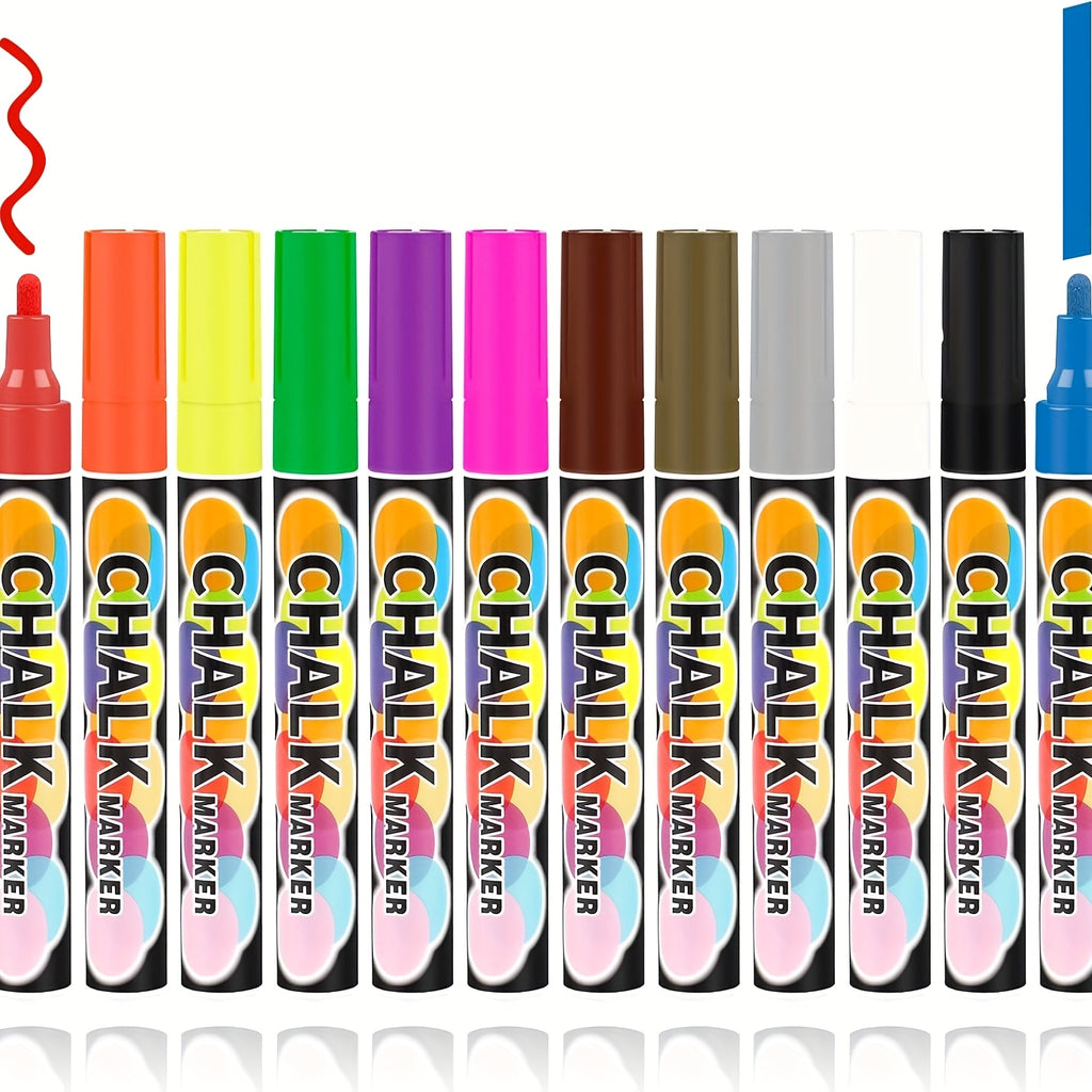 Liquid Chalk Marker with Glass, Markers or Colours Vibrant Neon Dual - product gallery image 3
