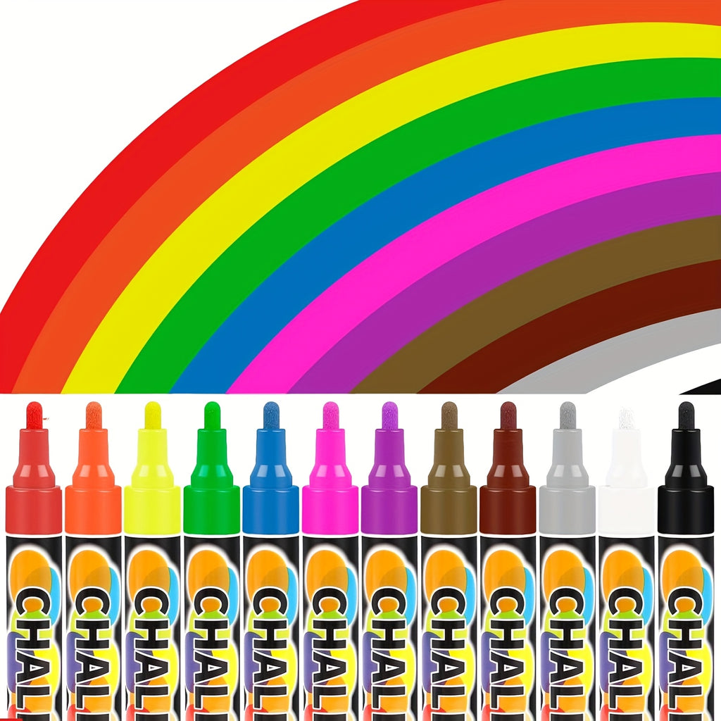 Liquid Chalk Marker with Glass, Markers or Colours Vibrant Neon Dual - product gallery image 4