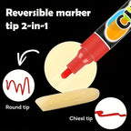 Liquid Chalk Marker with Glass, Markers or Colours Vibrant Neon Dual - product gallery image 5