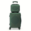 Luggage Set with Spinner Wheels, 2-Piece Hard Shell Spinner Suitcase - 2pc dark green option
