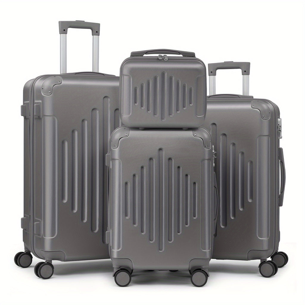 Luggage Set with Spinner Wheels, 4 Piece for travel - Grey option