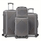 Luggage Set with Spinner Wheels, 4 Piece for travel - Grey option
