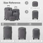 Luggage Set with Spinner Wheels, 5-Piece Hard Shell Inch Spinner Wheels - product gallery image 5
