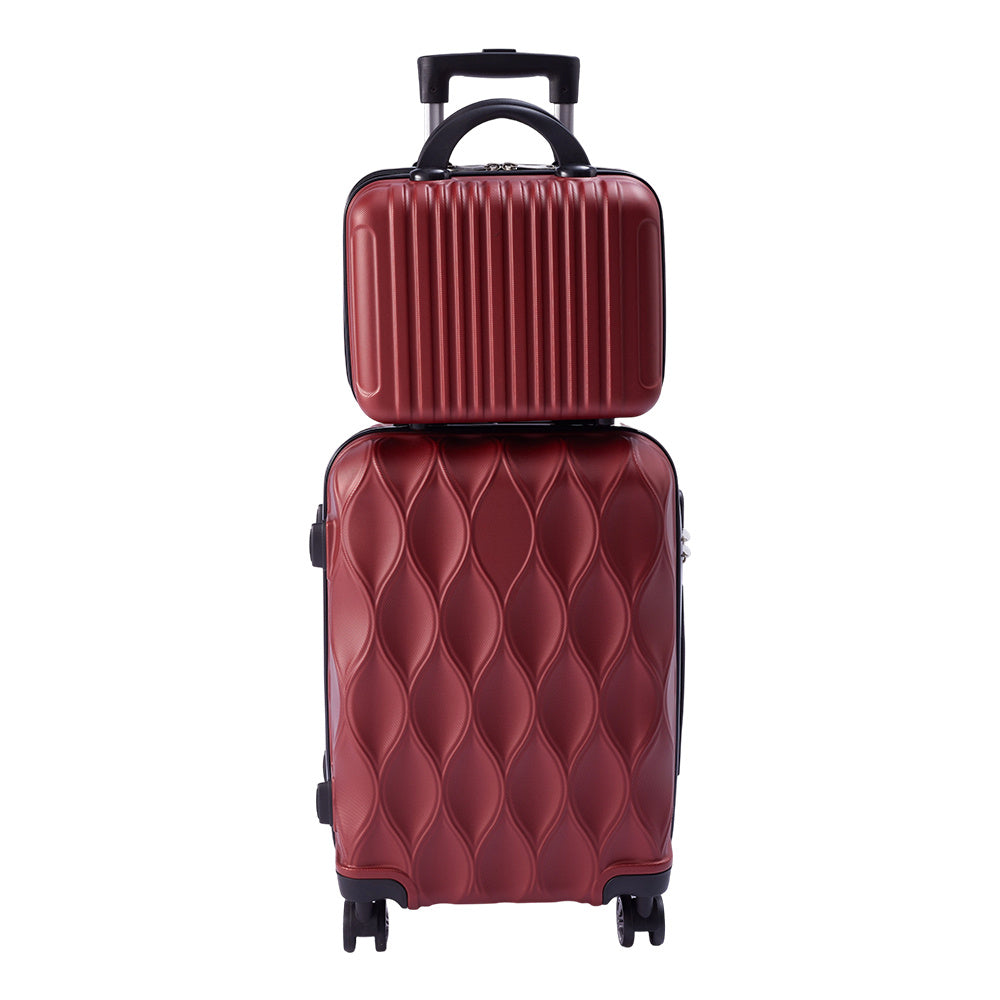 Luggage Set with Spinner Wheels, Telescopic Handle, Wheels - Red-20inches-35*20*58cm-2piece option