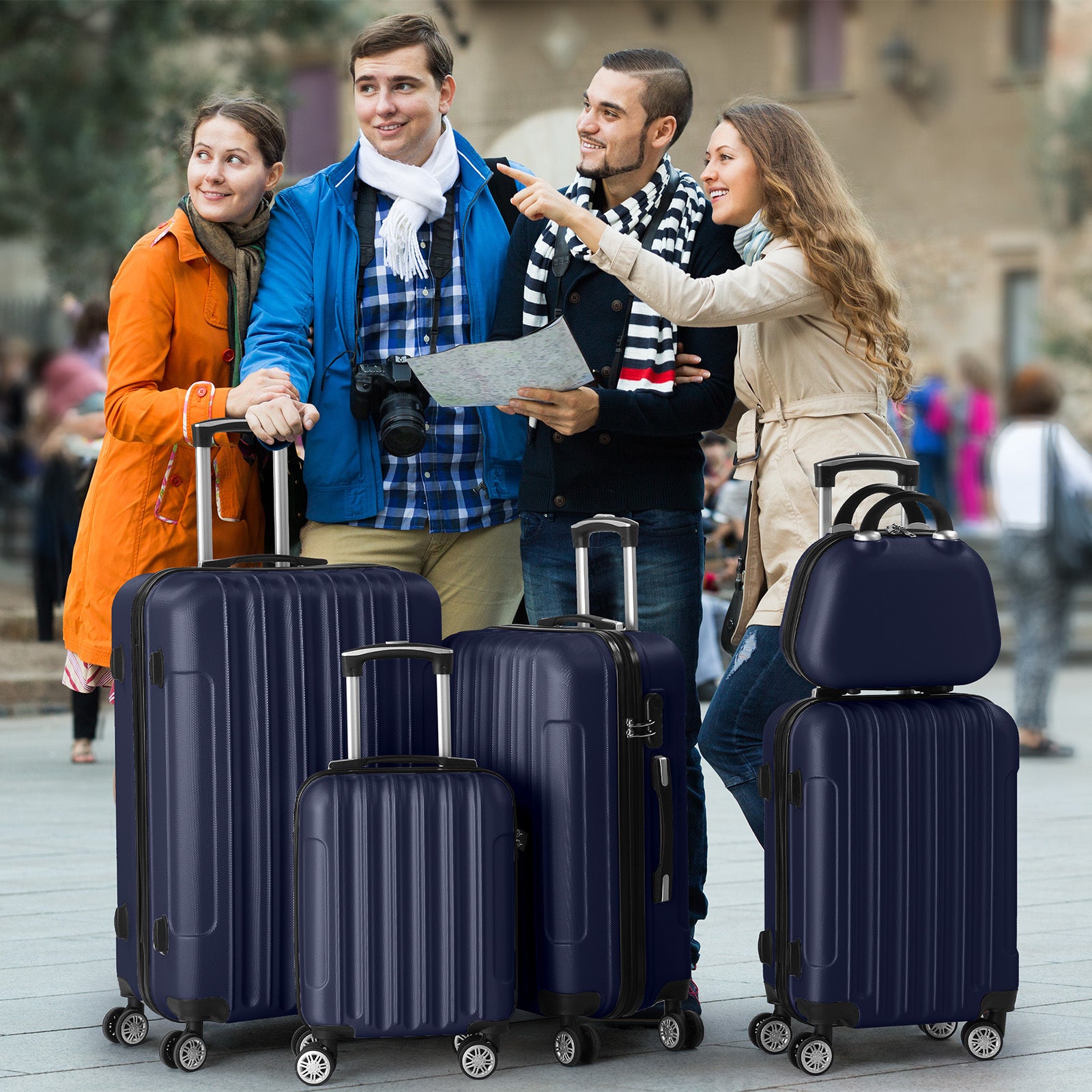 Luggage Set with Spinner Wheels, Telescopic Handle, Wheels, 5 Piece - product gallery image 5