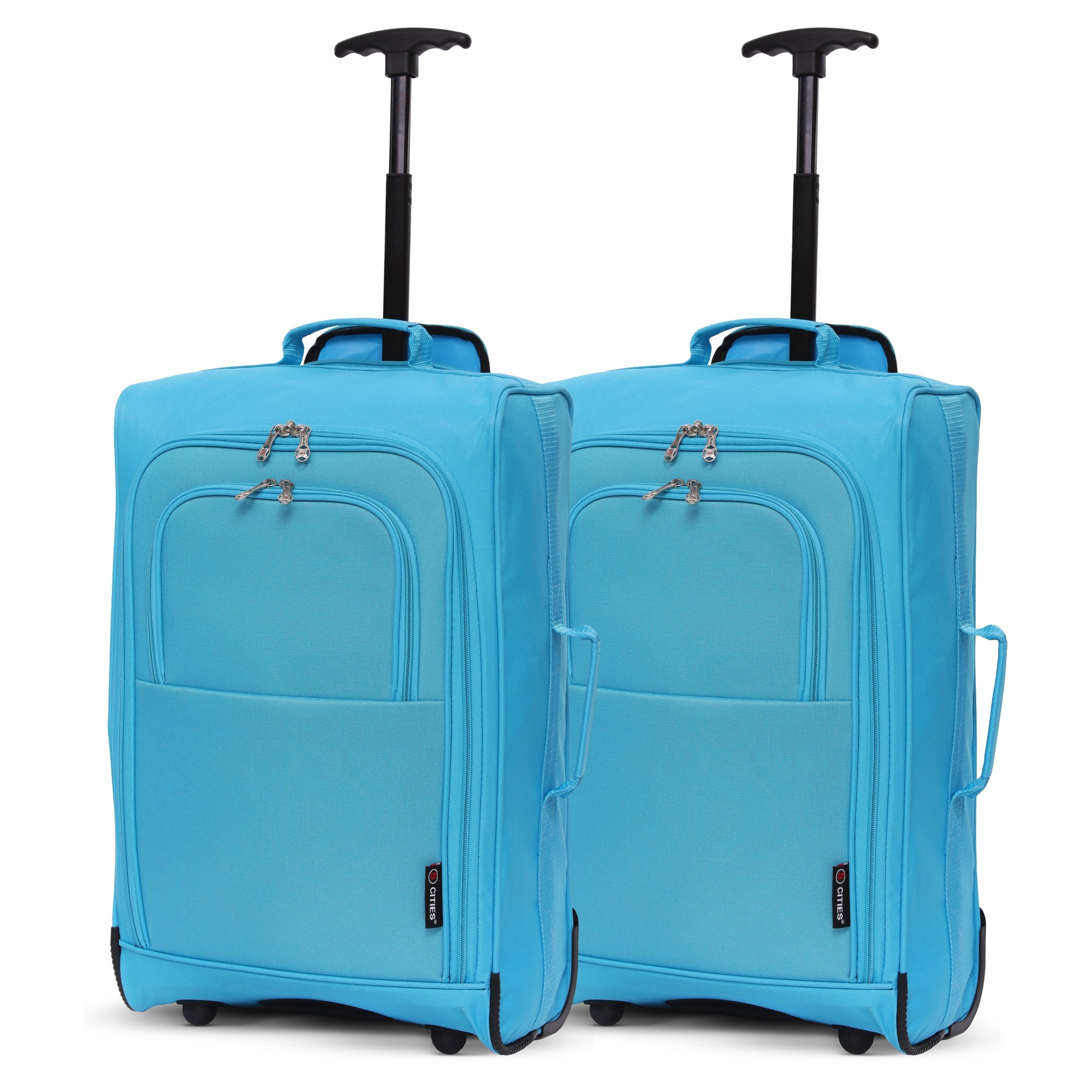 Luggage Set with Wheels, 55cm, Cabin Suitcase of Cities 21"/55cm Lightweight - Blue option