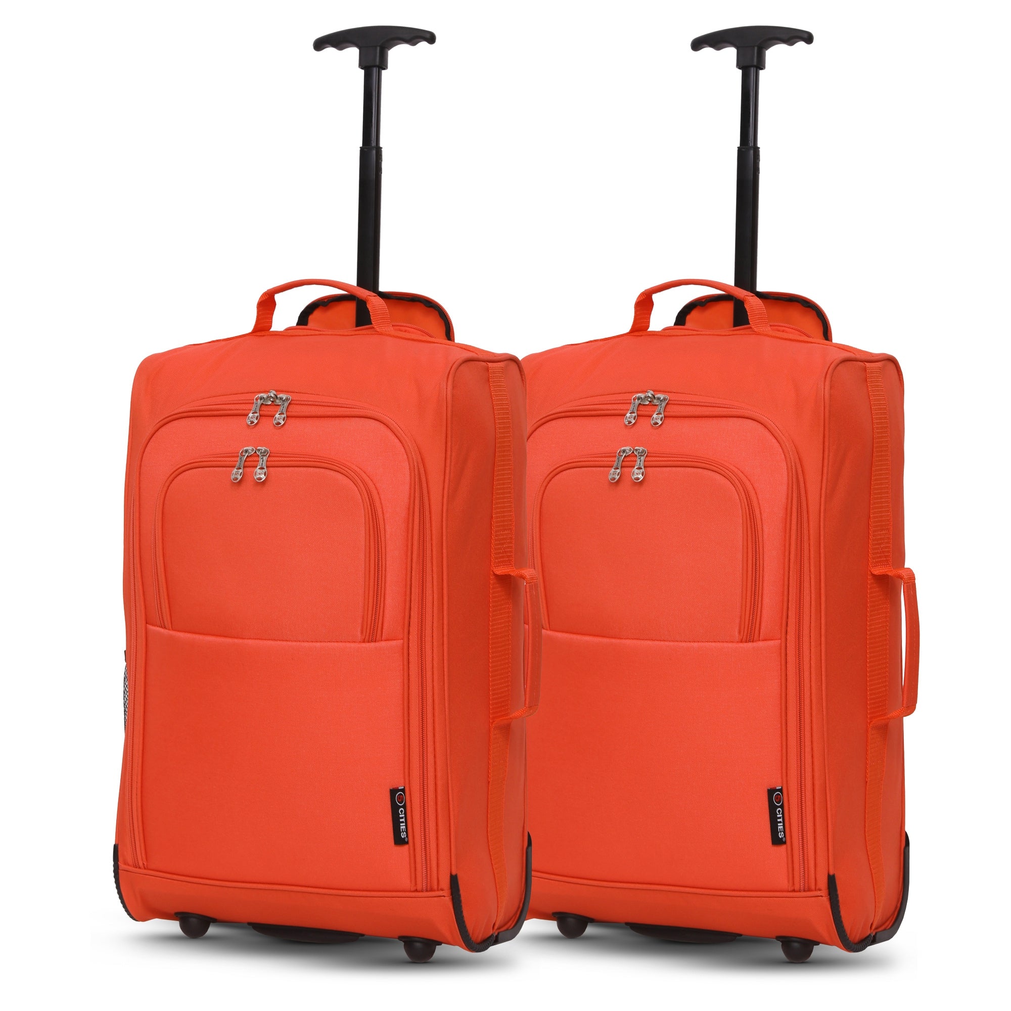 Luggage Set with Wheels, 55cm, Cabin Suitcase of Cities 21"/55cm Lightweight - Orange option