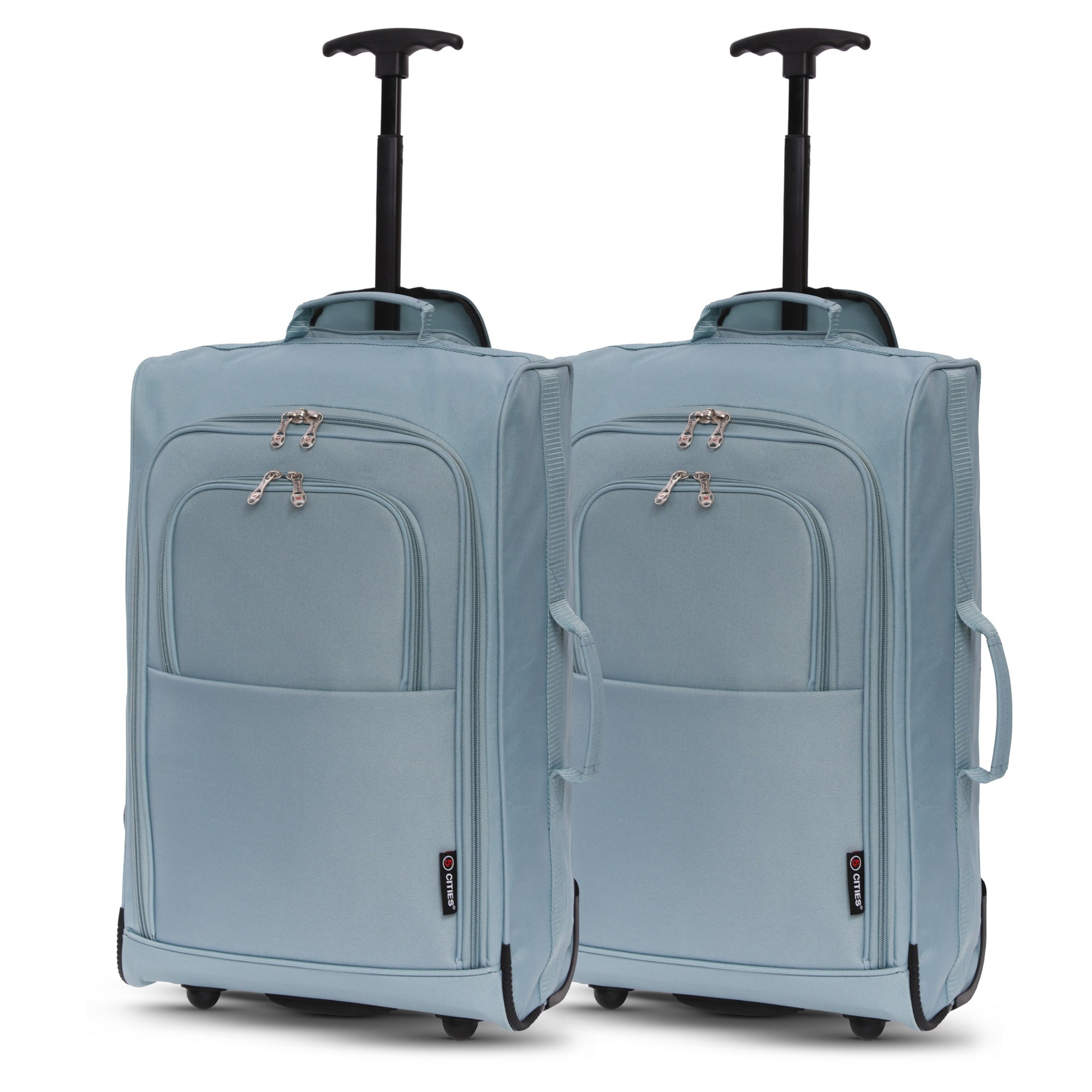 Luggage Set with Wheels, 55cm, Cabin Suitcase of Cities 21"/55cm Lightweight - Sage option