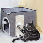 Luxury Cat House with Foldable, Three Layers Of Gray - product gallery image 2
