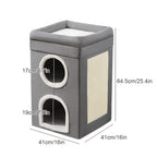 Luxury Cat House with Foldable, Three Layers Of Gray - product gallery image 5