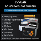 LVYUAN 12V25A 24V12A 12V20A Battery with Charger (Not Car Starter), LiFePO4 Lead-Acid - product gallery image 5