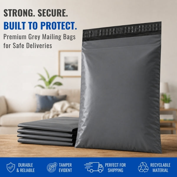 Mailing Bag with Self-Adhesive, Waterproof, Plastic, 100 Pack