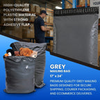 Mailing Bag with Waterproof, Plastic, 50 Pack, 50 Bags, Grey Poly Mailer Bags 17x24 Inch - product gallery image 4
