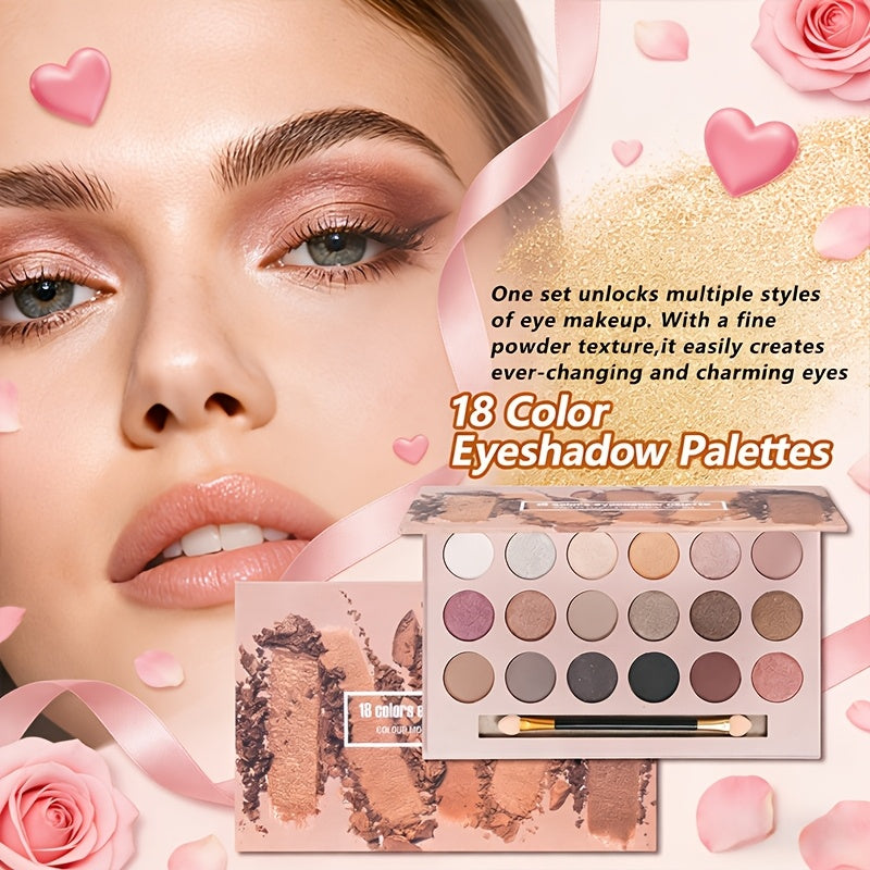 Makeup Gift Set with 21pc Full Women Foundation 18-Colour Eyeshadow - product gallery image 2