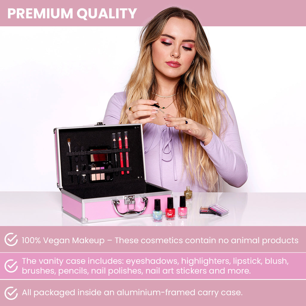 Makeup Gift Set with 82pcs, 1, Love Urban Beauty Hot Pink Vanity - product gallery image 6