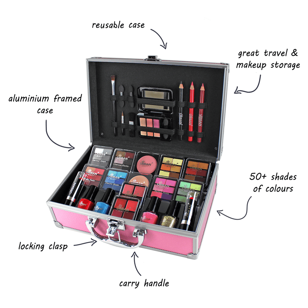 Makeup Gift Set with 82pcs, 1, Love Urban Beauty Hot Pink Vanity - product gallery image 7