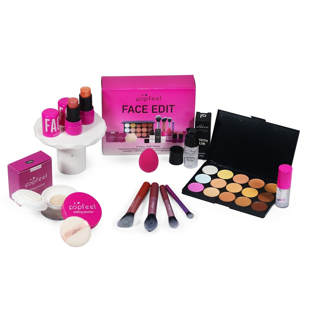 Makeup Gift Set with Waterproof, Complete Eyeshadow Palette, Blush Foundation - product gallery image 4