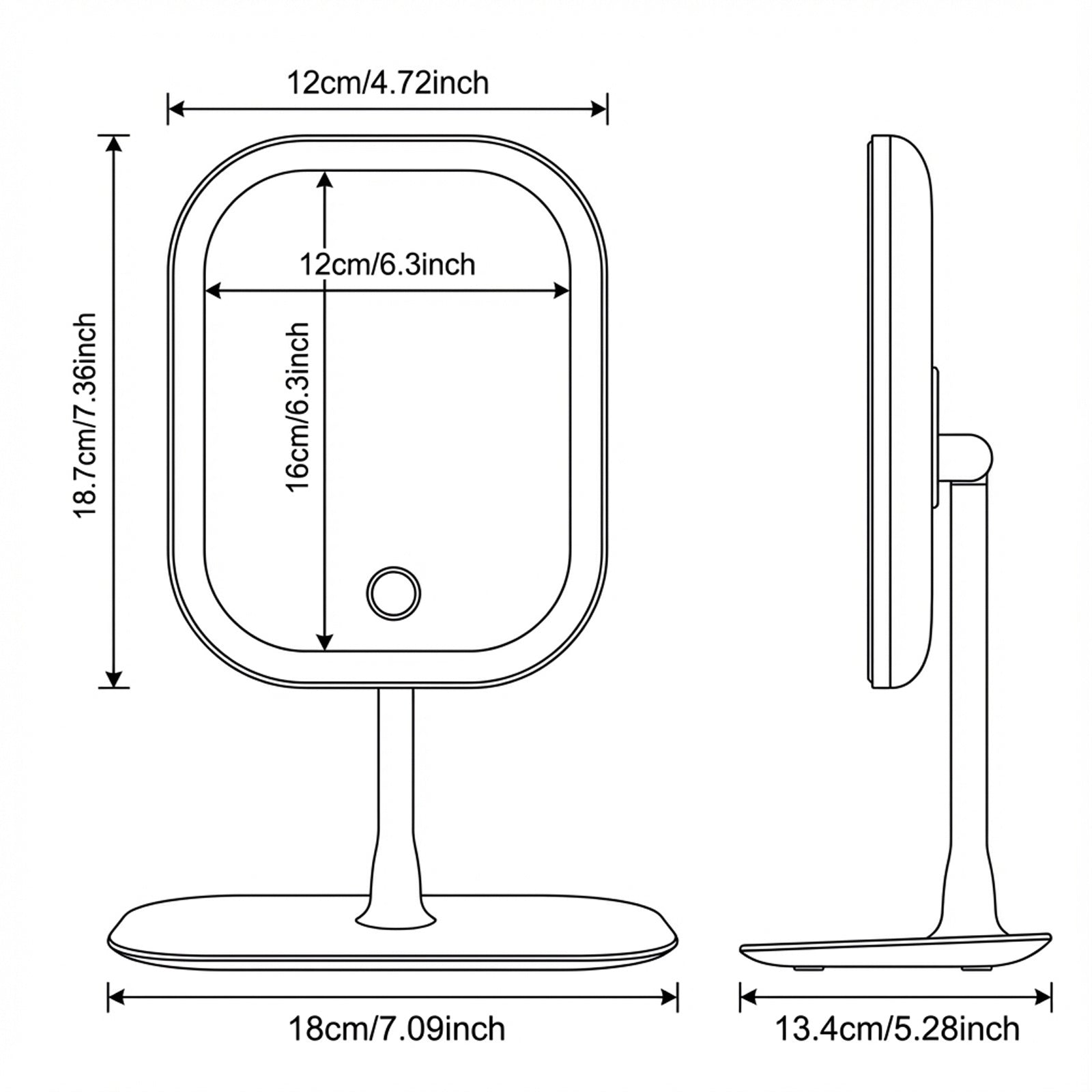 Makeup Mirror with Rechargeable, Magnifying Light Rechargeable Desktop Vanity - product gallery image 14