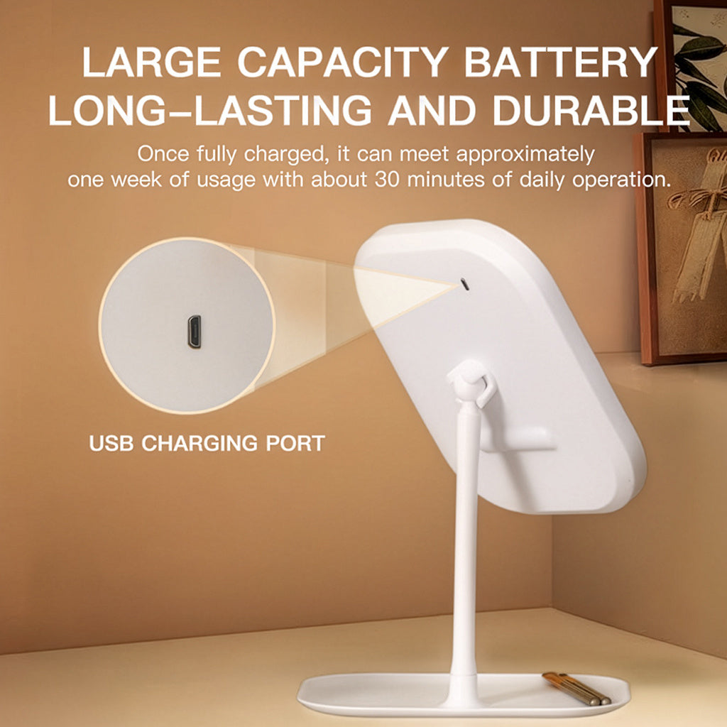 Makeup Mirror with Rechargeable, Magnifying Light Rechargeable Desktop Vanity - product gallery image 15