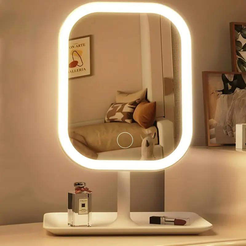 Makeup Mirror with Rechargeable, Magnifying Light Rechargeable Desktop Vanity - product gallery image 16