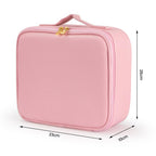 Makeup Organiser with Box Adjustable Dividers Rotating Mirror Travel - product gallery image 3