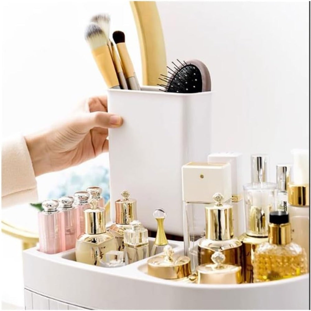 Makeup Organiser with Space-Saving, Drawers Top Platform Desktop Cosmetic Storage - product gallery image 4