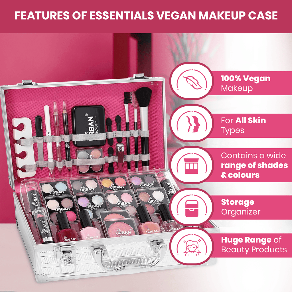 Makeup Set with 1, 64-Piece Vegan in Silver Vanity Case - product gallery image 2