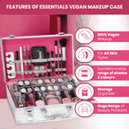 Makeup Set with 1, 64-Piece Vegan in Silver Vanity Case - product gallery image 2