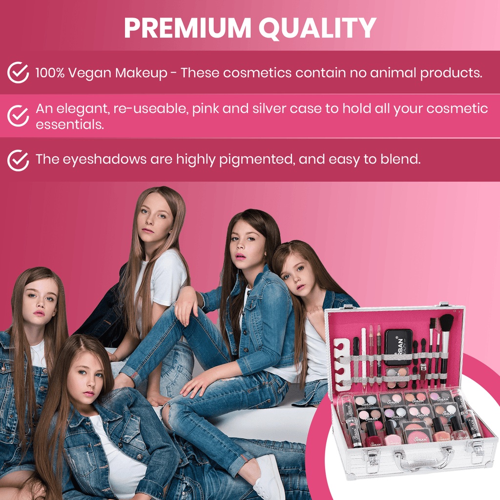 Makeup Set with 1, 64-Piece Vegan in Silver Vanity Case - product gallery image 5