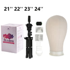 Mannequin Head with 61cm, Canvas Wig Tripod Stand Pins Kit