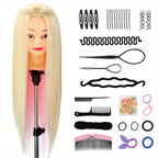Mannequin Training Head with 66.04-71.12cm, Hairdressing Clamp Braiding 26-28 Inch - 66.04-71.12cm option