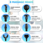 Massage Gun with Rechargeable, Mini Portable Fascia Muscle Relaxation Heads - product gallery image 10