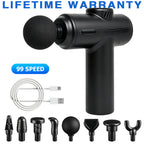 Massage Gun with Rechargeable, Mini Portable Fascia Muscle Relaxation Heads - product gallery image 11