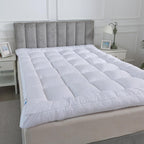 Mattress Topper with Machine-Washable, 10cm, Microfibre, Memory Foam - product gallery image 5