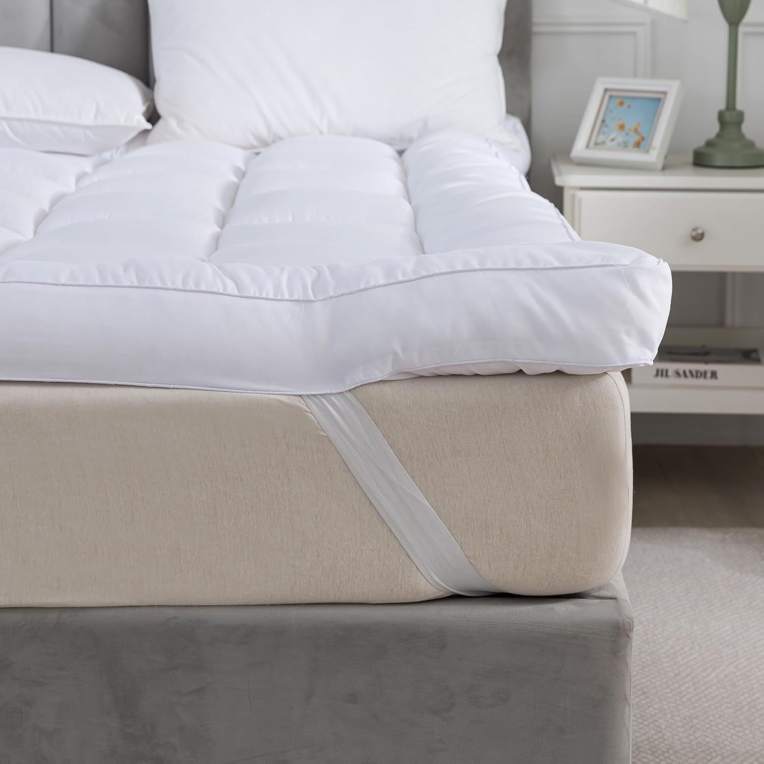 Mattress Topper with Machine-Washable, 10cm, Microfibre, Memory Foam - product gallery image 6