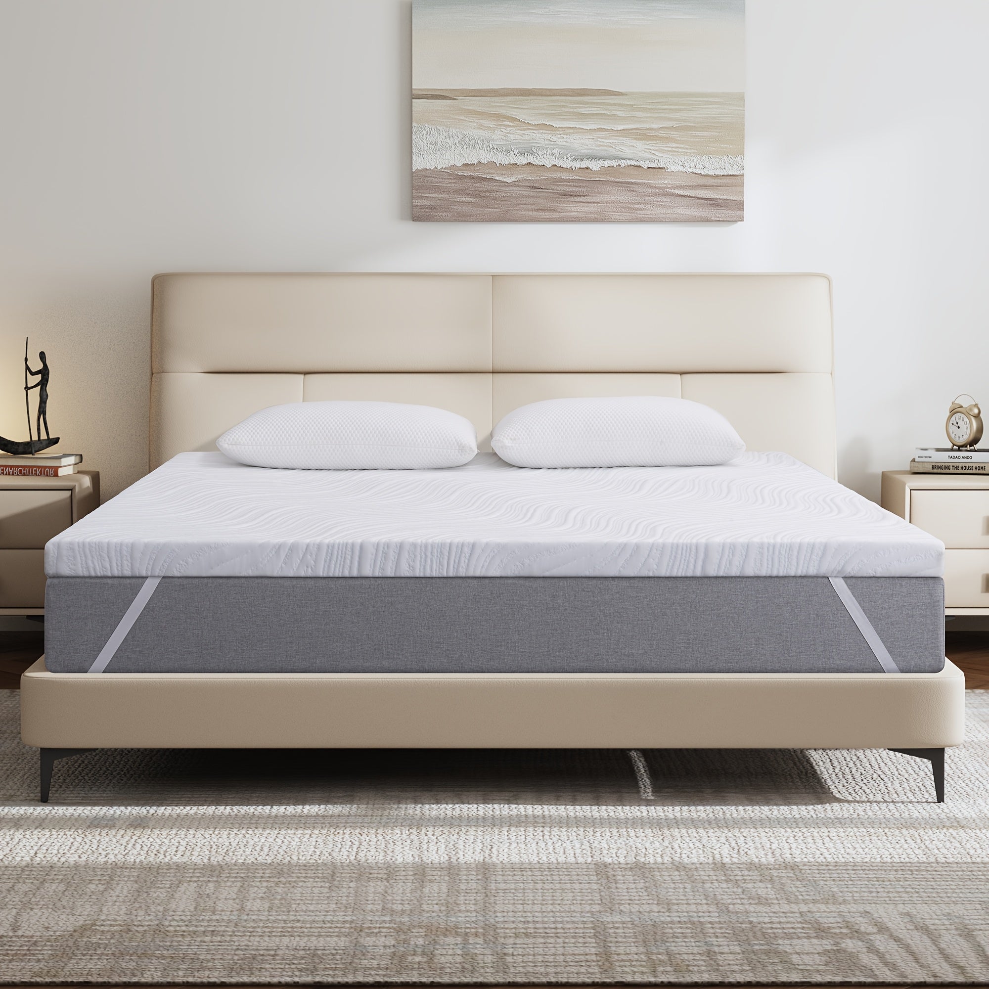 Mattress Topper with Machine-Washable, 7cm, Memory Foam