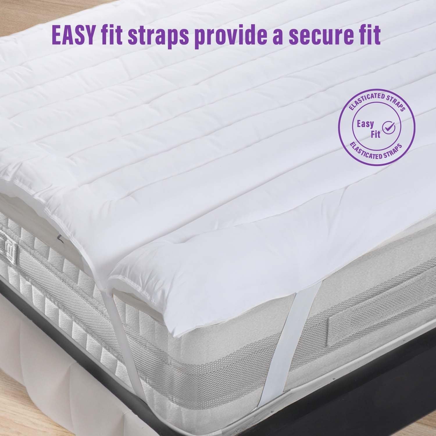 Mattress Topper with Machine-Washable, Non-Slip, 4cm - product gallery image 2