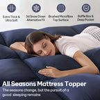 Mattress Topper with Non-Slip, 10cm, Microfibre for bedrooms - product gallery image 2