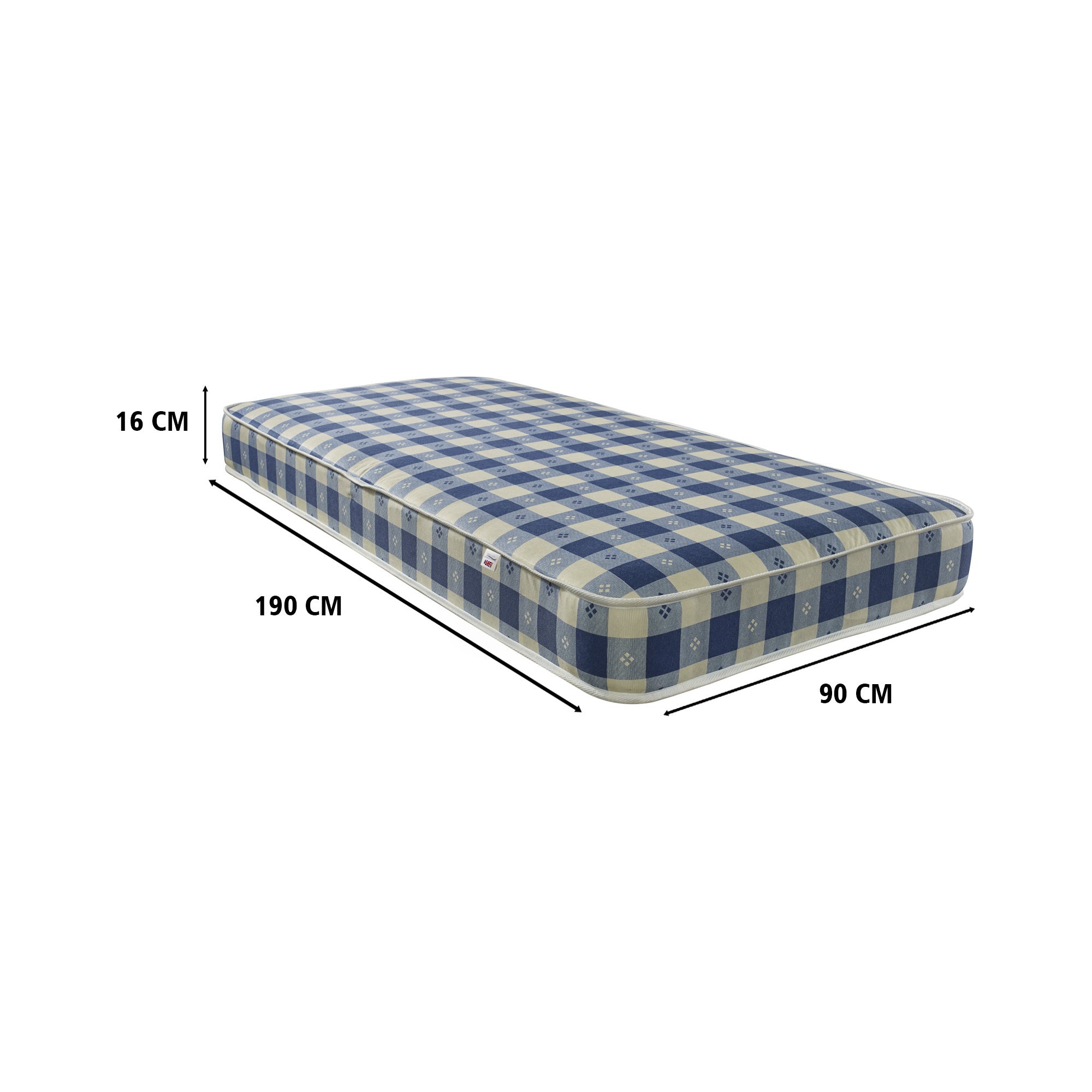 Mattress with 16cm, Kids Spring Deep Checked Print, Breathable - product gallery image 4