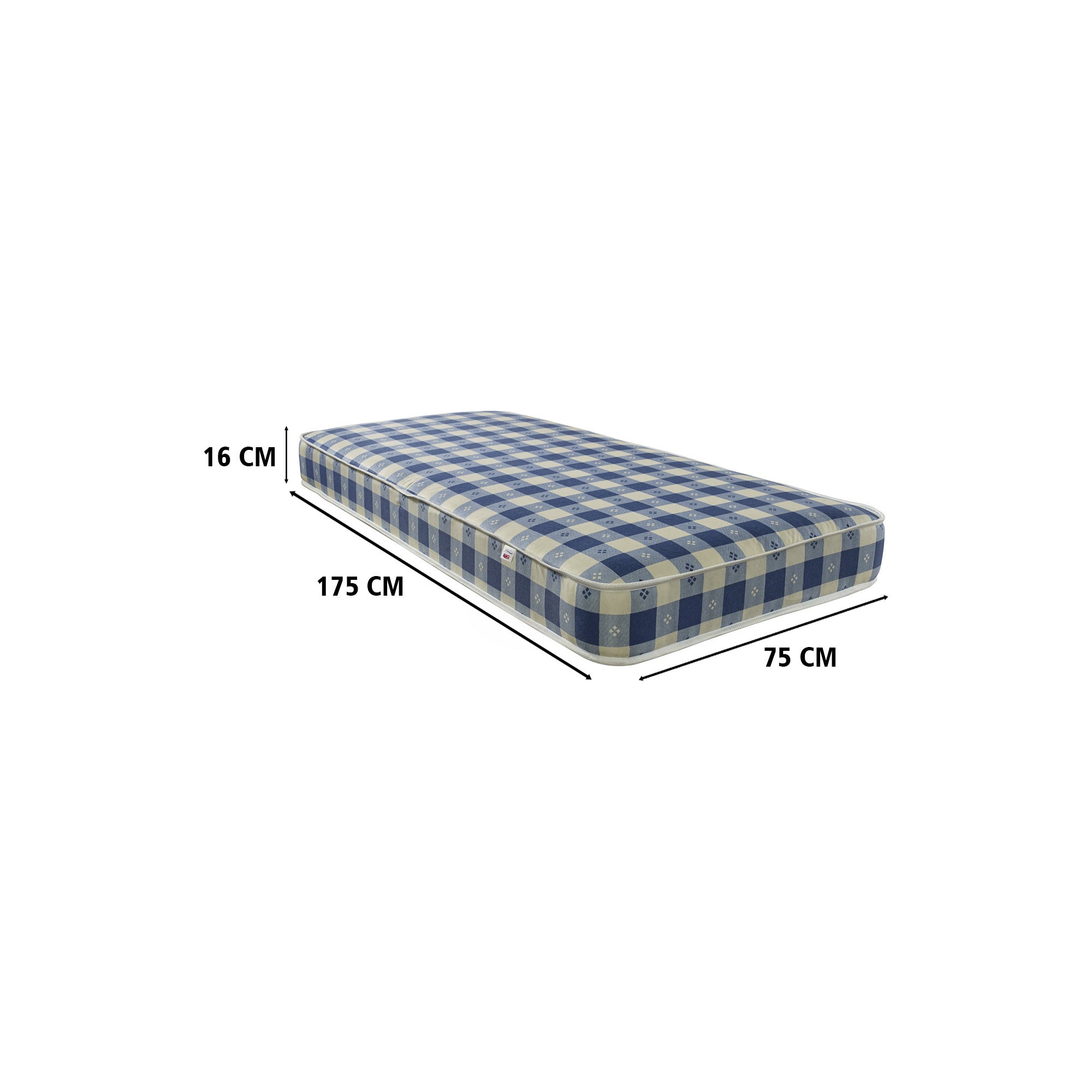 Mattress with 16cm, Kids Spring Deep Checked Print, Breathable - product gallery image 5