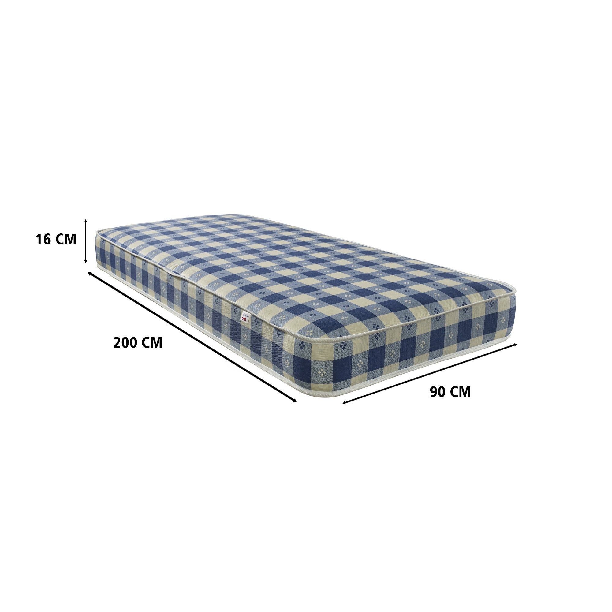 Mattress with 16cm, Kids Spring Deep Checked Print, Breathable - product gallery image 7