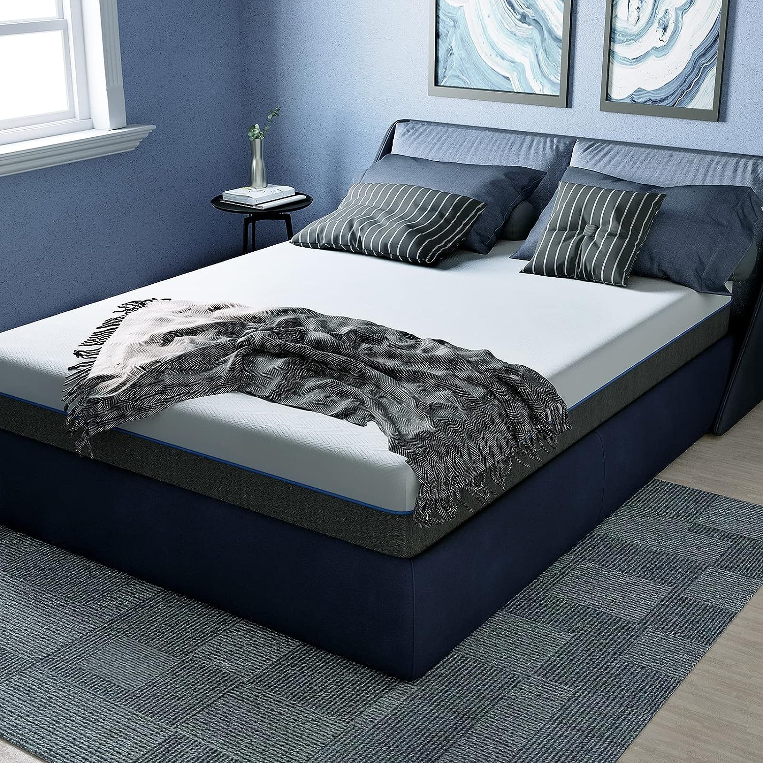 Mattress with 20cm, 4cm, Memory Foam, Gel Memory Foam Inch Gel Top - 4FT Small (120 x 190) option