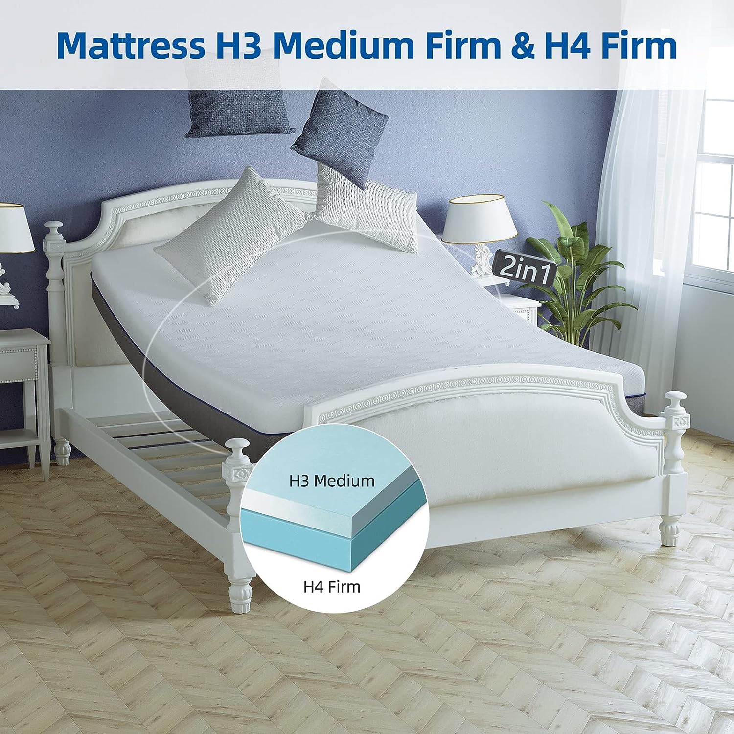 Mattress with 20cm, 4cm, Memory Foam, Gel Memory Foam Inch Gel Top - product gallery image 6