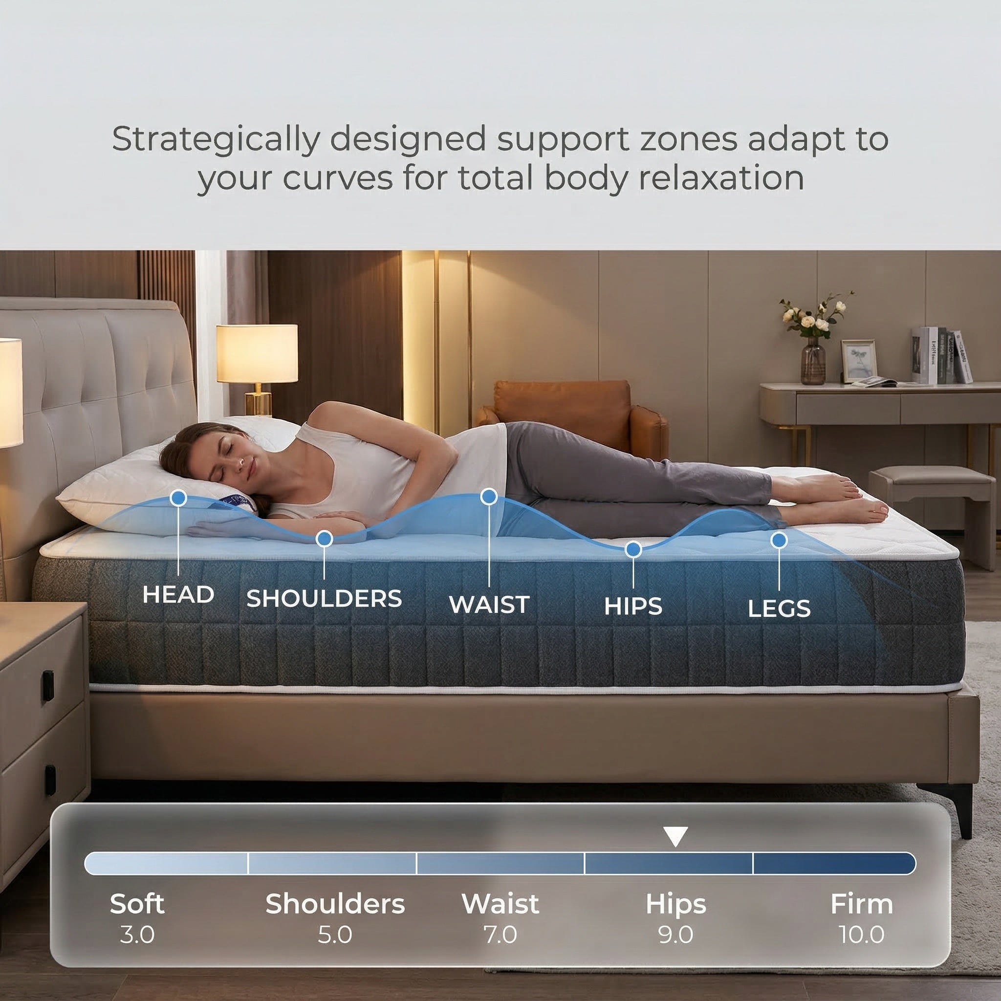 Mattress with 20CM, Pocket Spring Hybrid Medium Firm - product gallery image 5