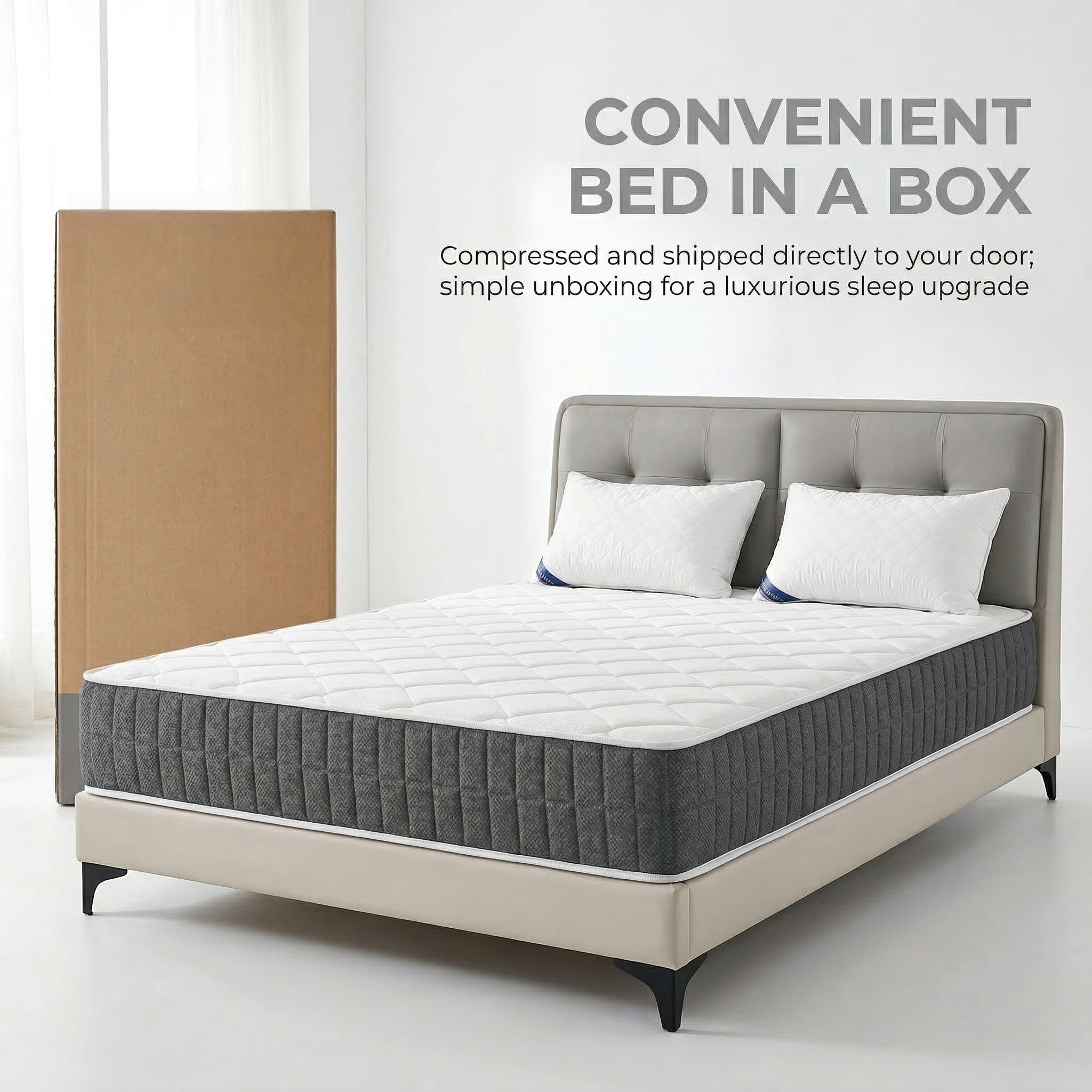 Mattress with 20CM, Pocket Spring Hybrid Medium Firm