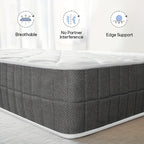 Mattress with 20cm, Pocket Spring Hybrid Medium Firm, Standard - product gallery image 5